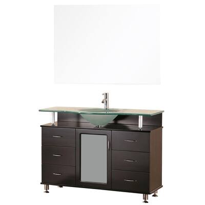 Design Element DEC015C Huntington 48 Single Sink Vanity Set in Espresso