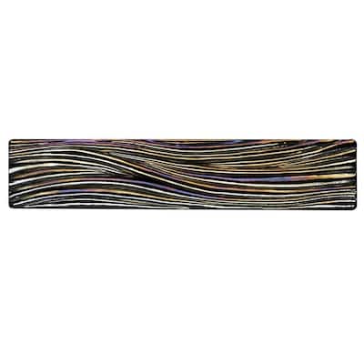 Studio E Edgewater Currents Dusk 7 7/8 in. x 1 5/8 in. Glass Liner Wall Tile 79352