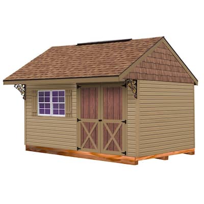... Vinyl Storage Shed Kit with Floor including 4x4 Runners-clarion_1014df