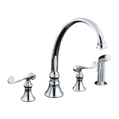 KOHLER Kitchen Faucets. Revival 2-Scroll-Handle Kitchen Faucet in Polished Chrome