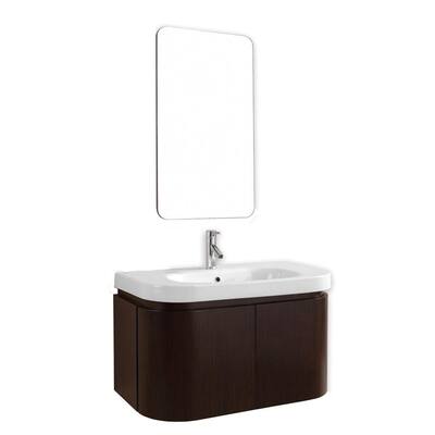 Virtu Marvella Single 36 Bathroom Vanity Set in Chestnut