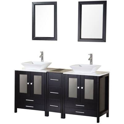 Design Element Arlington 61-in. Double Bathroom Vanity Set