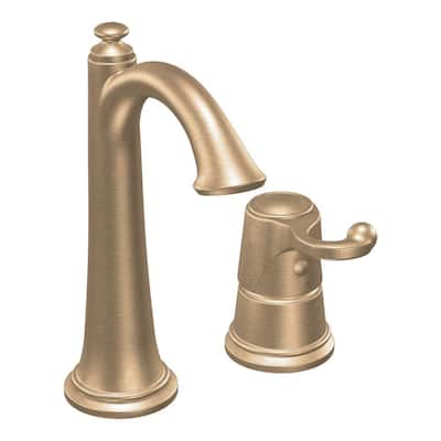 MOEN Kitchen Faucets. Savvy Single-Handle Bar Kitchen Faucet in Brushed Bronze