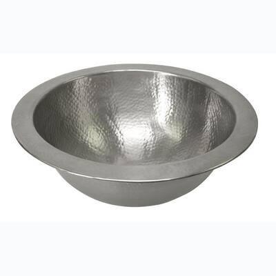 Barclay Products Self-Rimming Round Bathroom Sink in Hammered Pewter 6713-PE