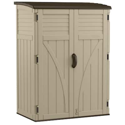 Suncast 2 ft. 8 in. x 4 ft. 5 in. x 6 ft. Large Vertical Storage Shed ...