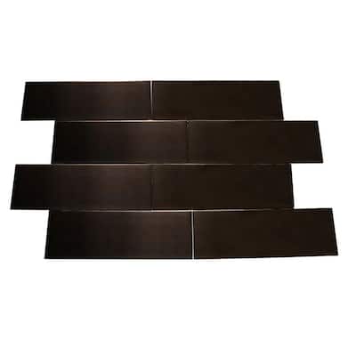 Splashback Glass Tile Metal Copper 2 in. x 6 in. Stainless Steel Floor and Wall Tile METAL COPPER STAINLESS STEEL 2x6 TILES