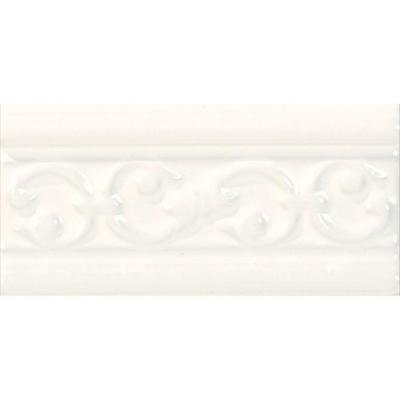 Daltile Fashion Accents 4 in. x 8 in. White Ceramic Nexus Listello Wall Tile FA5010048LST1P2