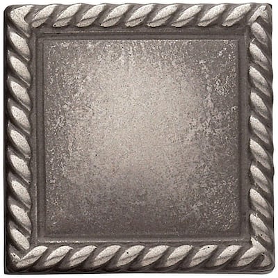 Weybridge 2in. x 2 in. Cast Metal Rope Dot Brushed Nickel Tile (10 pieces / case) TILE470024001HD