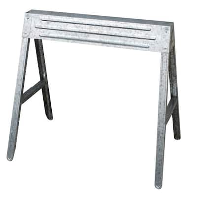 HDX 1-Compartment Folding Steel Sawhorse-SH106 - The Home Depot