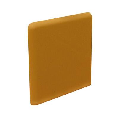 U.S. Ceramic Tile Color Collection Bright Mustard 3 in. x 3 in. Ceramic Surface Bullnose Corner Wall Tile U745-SN4339
