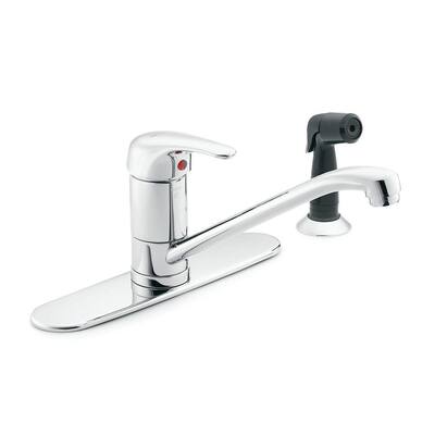 MOEN Kitchen Faucets. M-Dura Commercial Single-Handle Side Sprayer Kitchen Faucet in Chrome