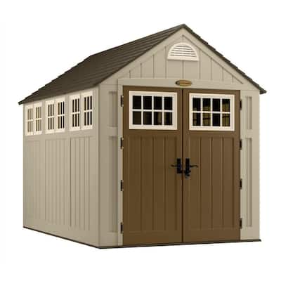 Suncast Alpine 7 ft. 5-3/4 in. x 10 ft. 8 in. Resin Storage Shed ...