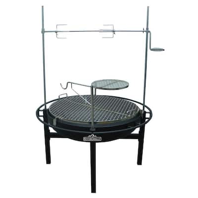 RiverGrille Cowboy 31 in. Charcoal Grill and Fire Pit-GR1038-014612 ...