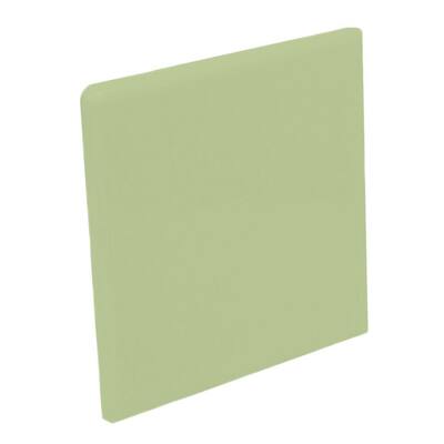 U.S. Ceramic Tile Color Collection Matte Spring Green 4-1/4 in. x 4-1/4 in. Ceramic Surface Bullnose Corner Wall Tile U211-SN4449
