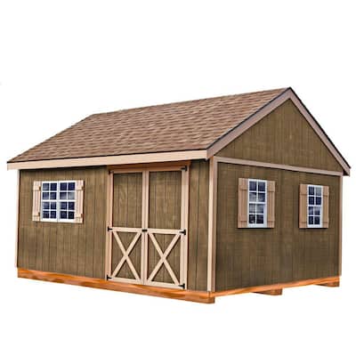 Best Barns New Castle 16 ft. x 12 ft. Wood Storage Shed Kit with Floor 