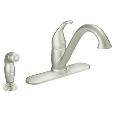 MOEN Kitchen Faucets. Cameris Single-Handle Side Sprayer Kitchen Faucet in Classic Stainless