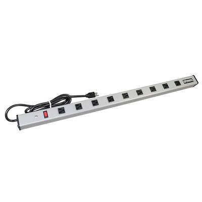 Legrand Wiremold 6 ft. 9-Outlet Industrial Power Strip with Lighted On/Off  Switch-UL309BC - The Home Depot