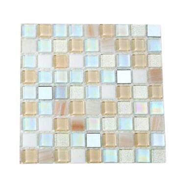 Splashback Glass Tile Capriccio Collegno Glass Floor and Wall Tile - 6 in. x 6 in. Tile Sample L2B10 GLASS TILE