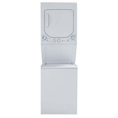 GE Unitized Spacemaker 2.2 cu. ft. Washer and 4.4 cu. ft. Electric Dryer in White GTUP240EMWW