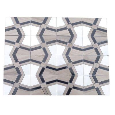 Splashback Glass Tile Prism Sirocco 12 in. x 12 in. Marble Floor and Wall Tile PRISM SIROCCO MARBLE TILE