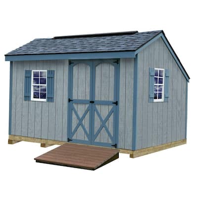  ft. x 12 ft. Wood Storage Shed with 2 Windows Ramp and Floor Included