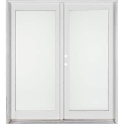 Ashworth Professional Series 72 in. x 80 in. White Aluminum/ Pre-Primed interior Wood French Patio Door 5014027
