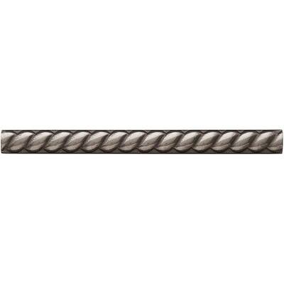 Weybridge 1/2 in. x 6 in. Cast Metal Rope Liner Brushed Nickel Tile (18 pieces / case) TILE469024001HD