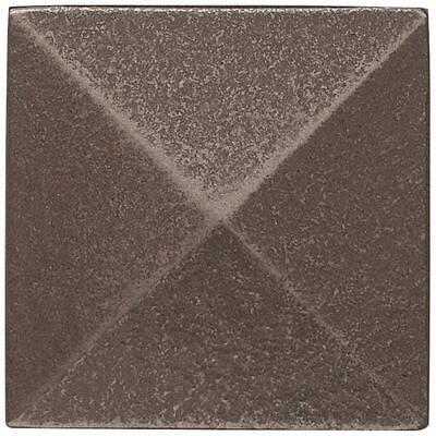 Weybridge 2 in. x 2 in. Cast Metal Pyramid Dot Brushed Nickel Tile (10 pieces / case) TILE471024001HD