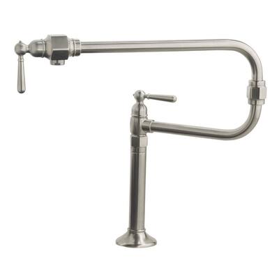 KOHLER Kitchen Faucets. HiRise Single Hole 1-Handle High Arc Deck-Mounted Pot Filler in Brushed Stainless Steel