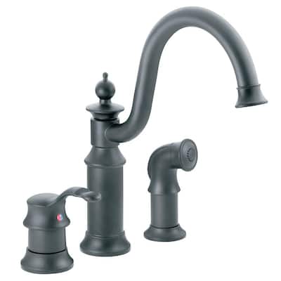 MOEN Kitchen Faucets. Waterhill Single-Handle High Arc Kitchen Faucet in Wrought Iron