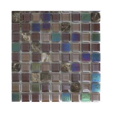 Splashback Glass Tile Capriccio Chioggia Glass Floor and Wall Tile - 6 in. x 6 in. Tile Sample L2C10 GLASS TILE