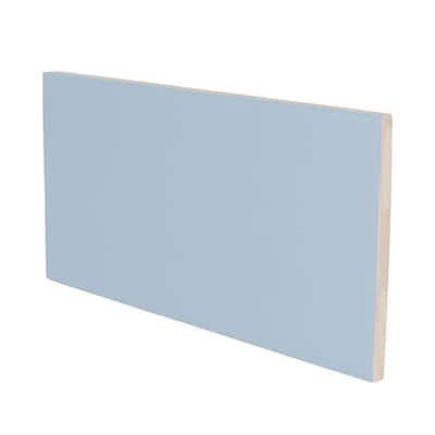 U.S. Ceramic Tile Color Collection Bright Wedgewood 3 in. x 6 in. Ceramic Surface Bullnose Wall Tile 724-S4639