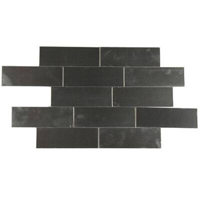 Splashback Glass Tile Metal 2 in. x 6 in. Stainless Steel Floor and Wall Tile 2X6 METAL STAINLESS STEEL TILE