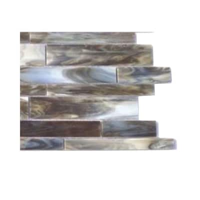 Splashback Glass Tile Matchstix Mudbath Glass Floor and Wall Tile - 6 in. x 6 in. Tile Sample C2C4 GLASS TILE