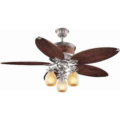 Hampton Bay Colonial Bamboo 52 in. Colonial Pewter Ceiling Fan AC375-CLP