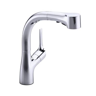 KOHLER Kitchen Faucets. Elate Single-Handle Pull-Out Sprayer Kitchen Faucet in Polished Chrome