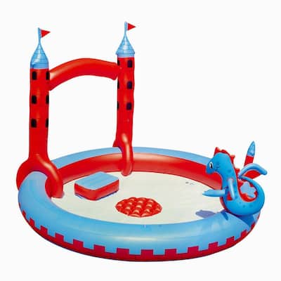 UPC 821808530373 product image for Splash & Play Pools Interactive Castle Inflatable Play Pool Blue/Red NT5010 | upcitemdb.com