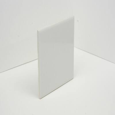 U.S. Ceramic Tile Color Colelction Bright White Ice 4-1/4 in. x 4-1/4 in. Ceramic Wall Tile-10.00 Sq. ft. Per Case U081-44-1M