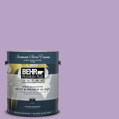 Behr Premium Plus Ultra Paint. 1-gal. #660d-4 Lilac Rose Satin Enamel Interior Paint 775401