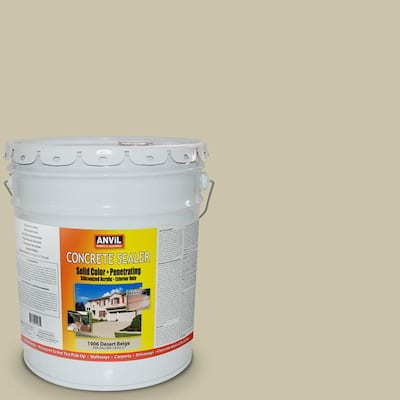 ANViL 5-Gal. Desert Beige Siliconized Acrylic Solid Color Exterior Concrete Sealer 208012