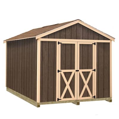 Danbury 8 ft. x 12 ft. Wood Storage Shed Kit with Floor including 4 x ...