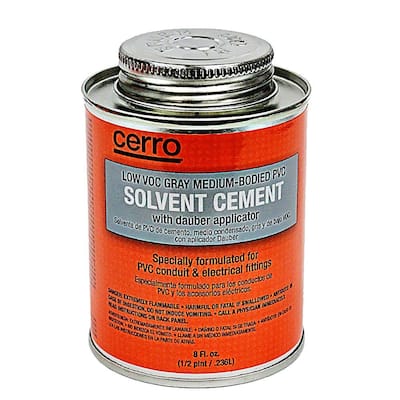 8 oz. Low VOC PVC Medium Cement - Grey-PVGL8 - The Home Depot