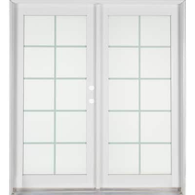 Ashworth Professional Series 72 in. x 80 in. White Aluminum/Wood French Patio Door 5014021