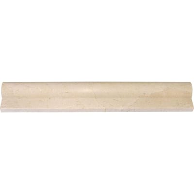 M.S. International Inc. Crema Marfil 2 in. x 12 in. Rail Molding Polished Marble Wall Tile SMOT-RAIL-CREMP