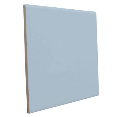 U.S. Ceramic Tile Bright Wedgewood 6 in. x 6 in. Ceramic Surface Bullnose Wall Tile U724-S4669