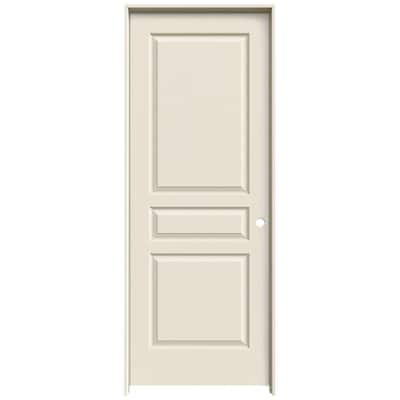 Textured 3-Panel Primed Molded Single Prehung Interior Door