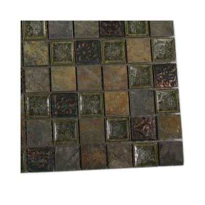 Splashback Glass Tile Roman Selection Rural Trail Glass Floor and Wall Tile - 6 in. x 6 in. Tile Sample R4A4 STONE TILES