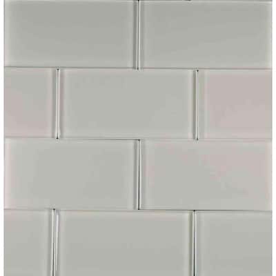 EPOCH Architectural Surfaces 5-Pack 12-in x 12-in Cloudz Gray Glass Wall Tile 1433