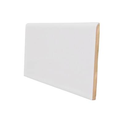 U.S. Ceramic Tile Color Collection Matte Tender Gray 3 in. x 6 in. Ceramic Surface Bullnose Wall Tile 261-S4369