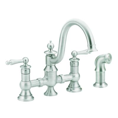 MOEN Kitchen Faucets. Waterhill 2-Handle Kitchen Faucet in Classic Stainless